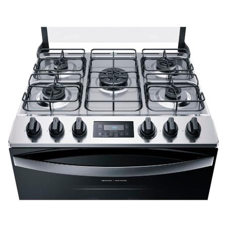 Imagem de Fogão Brastemp 5 Bocas Duplo Forno Branco Com Turbo Chama E Touch Timer Com Autodesligamento   - BFD5GCB