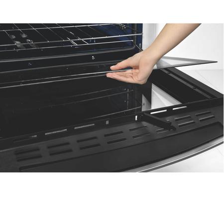 Imagem de Fogão Brastemp 5 bocas embutir cor Inox com mesa de vidro e quadrichama