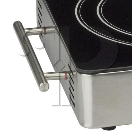 Imagem de Fogão Cooktop 2 Bocas Elétrico Vitroceramico Inox Le Cook 110v ou 220v