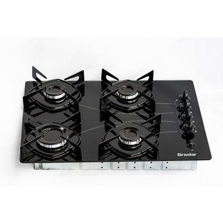 Imagem de Fogão Cooktop 4 Bocas Acendimento Automático Easy Clean Braslar