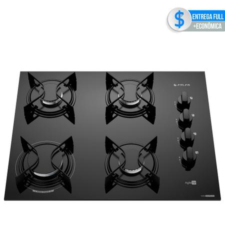 Imagem de Fogão Cooktop 4 Bocas Mesa Vidro Atlas Agile Up Bivolt