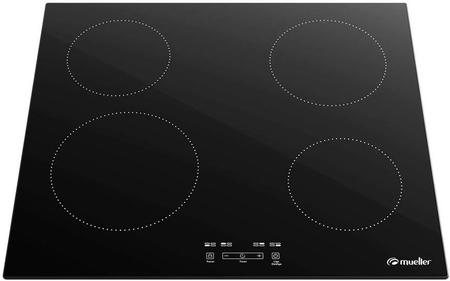 Imagem de Fogão Cooktop 4 Bocas Mueller Indução Turbo - Painel Touch - Preto - 220V