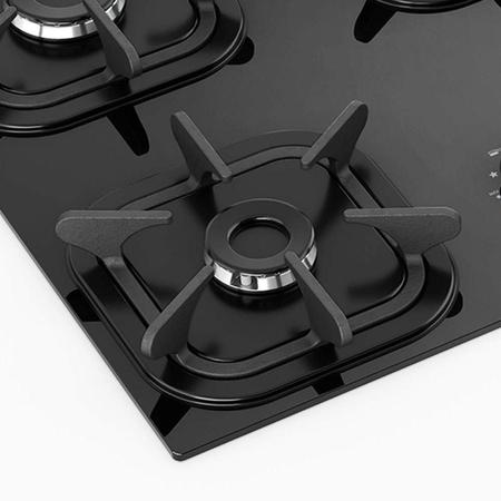 Imagem de Fogão Cooktop 5 Bocas Com Queimador Ultra Chama Vidro Temperado Mueller Preto