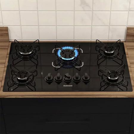 Imagem de Fogão Cooktop Itatiaia Essencial 5 Bocas Preto