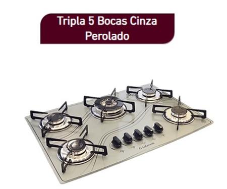 Imagem de Fogão Cooktop Safanelli 5 bocas tripla chama