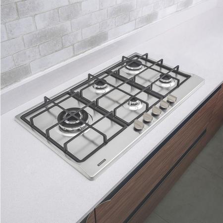 Imagem de Fogao cooktop tramontina penta plus 5 bocas tripla chama 5gx tri he safestop 90