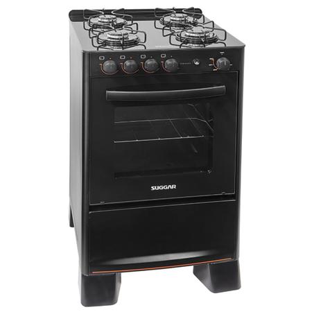 Imagem de Fogão de Piso Suggar Cook Glass 4Q Mesa Vidro Preto Bivolt FGVCG410PT