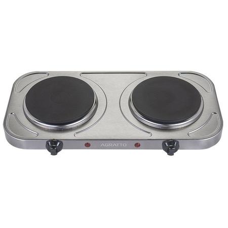 Imagem de Fogão Elétrico de Mesa Portátil Cooktop 2 Bocas 2000W Agratto