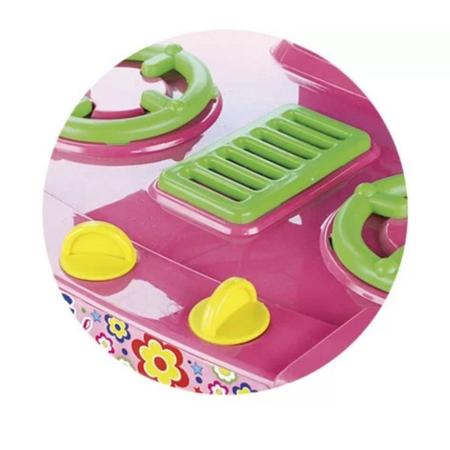 Imagem de Fogao infantil poliplac para cozinha completa brinquedo faz de conta