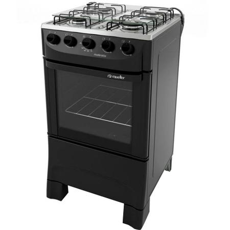 Imagem de Fogão Mueller 4 Bocas Moderatto Manual Mesa de Aço Inox Forno 48 Litros