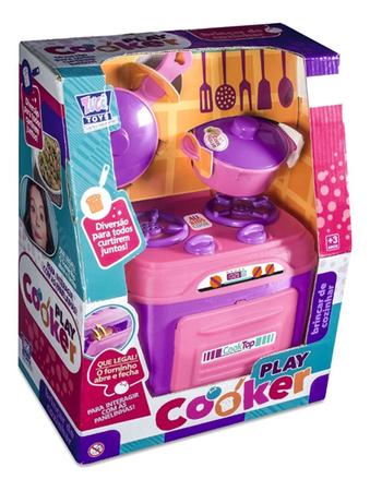 Imagem de Fogão Play Cooker Brinquedo Rosa Menina - Zuca Toys