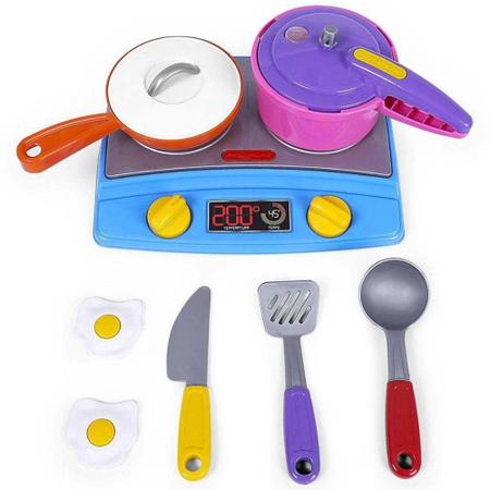 Imagem de Fogãozinho De Brinquedo Cozinha Infantil - Conjunto Panelinhas Poliplac