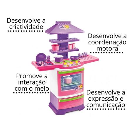 Imagem de Fogaozinho panelinha cozinha infantil master fogao big chef