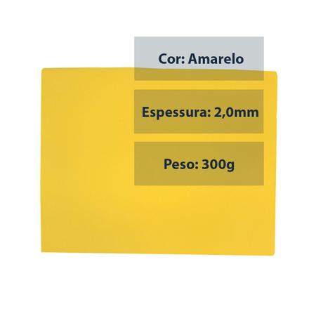 Imagem de Folha de eva liso amarelo 40x48cm 2,0mm pacote com 10un