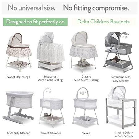 Folhas de Bassinet equipadas para Delta Children e Simmons Kids