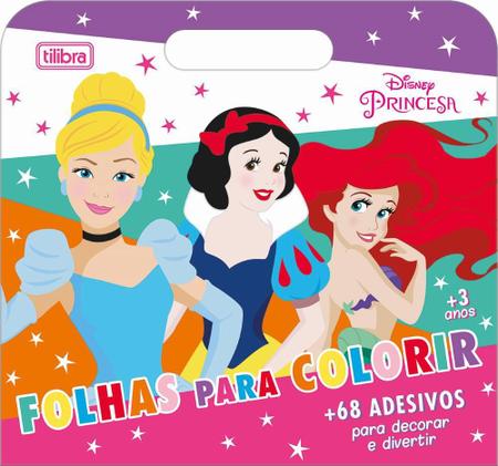 Álbum para Colorir Maleta Princesas 8 Folhas - Princesas - Escolar