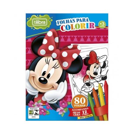 LIVRO Minnie DISNEY - LER E COLORIR + giz de cera