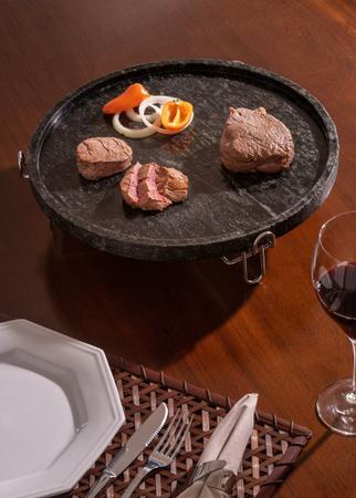 Imagem de Fondue para carne na pedra rechaud grill redondo grande 37cm