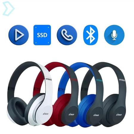 Imagem de Fone De Ouvido Bluetooth 5.0 Bateria Longa Duração Sem Fio Headphone Extra Bass Dobravel Para Treino, Academia, Trabalho