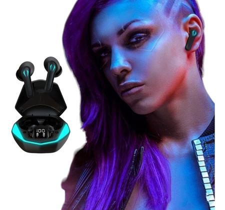 Auriculares Bluetooth Sem Fio Jogo Correndo Cartão Música Computador Celular  Preto