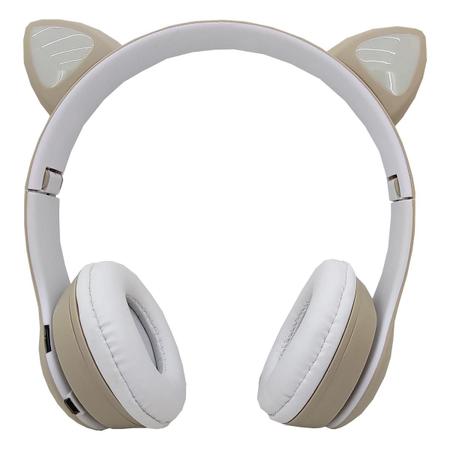 Fone De Ouvido Bluetooth Orelha Gatinho Infantil Led Sem Fio - Cem  Tecnologias