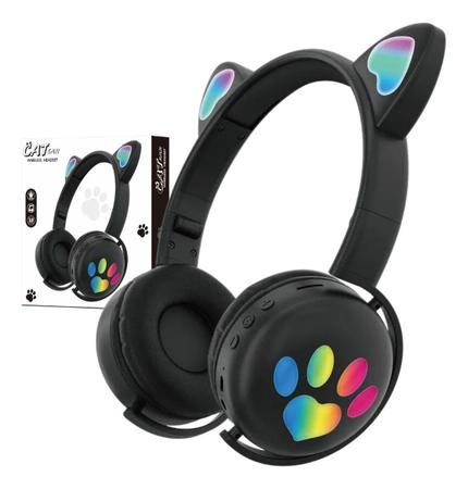 Headphone Orelha De Gato Com Led Fone De Ouvido Bluetooth Lt28 Luuk Young -  LUUK YOUNG Comércio Eletrônico