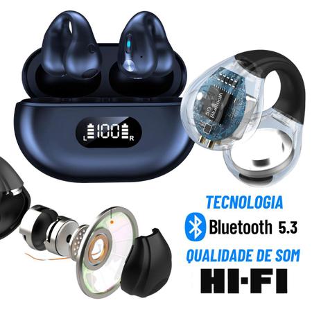 Imagem de Fone De Ouvido Bluetooth Sem Fio Earcuffs Esportivo Brinco