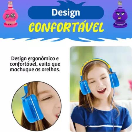 Imagem de Fone de Ouvido Bluetooth sem fio infantil Headphone monstrinhos para crianças 