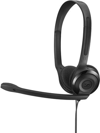 Sennheiser EPOS PC 5 Chat – Fone de ouvido para comunicação na Internet,  e-learning e jogos – Microfone com cancelamento de ruído, leve para jogos  casuais, alto conforto, minimalista, preto