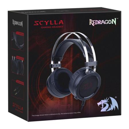 Imagem de Fone de ouvido com microfone gamer redragon scylla h901