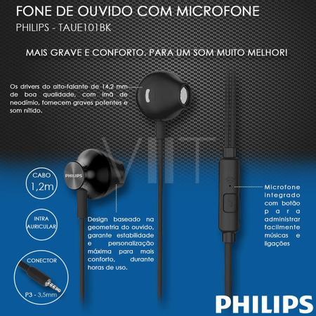 Imagem de Fone De Ouvido Com Microfone Intra-Auricular Philips