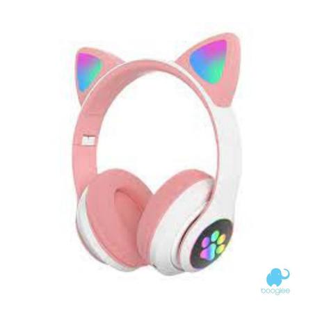 Fone de Ouvido com Redução de Ruído Orelha De Gato Rosa - Booglee -  Headphone Bluetooth - Magazine Luiza