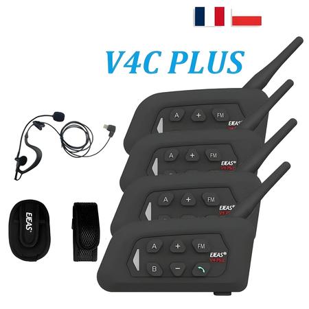 Imagem de Fone De Ouvido De Árbitro Bluetooth Duplex Completo EJEAS V4C PLUS1500M Fone De Ouvido Para Capacete