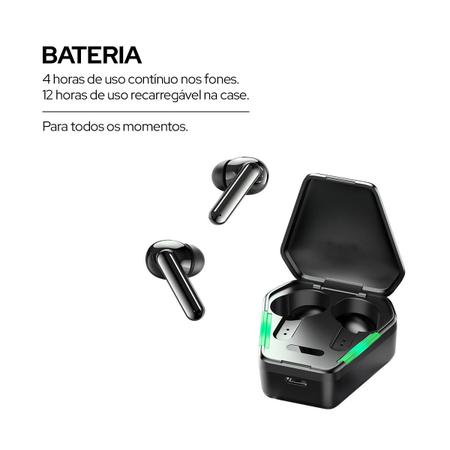 Fone Ouvido TWS Gamer Headset Sem Fio Bluettooh Com Microfone Led Jogos  Música Baixa Latência - Knup - Fone de Ouvido Gamer - Magazine Luiza