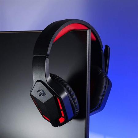 Imagem de Fone de ouvido gamer Redragon Themis H220-LED - preto/vermelho