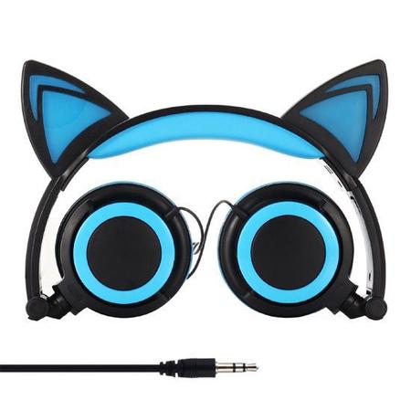 Fone Ouvido Headphone Com Fio Estéreo Orelha Gato Gatinho com Glitter  Infantil P2 ZAT-251 - BEST SALE SHOP