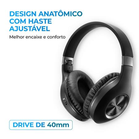 Imagem de Fone de Ouvido Headphone AIWA HP-02-B BT ANC Alta Definição