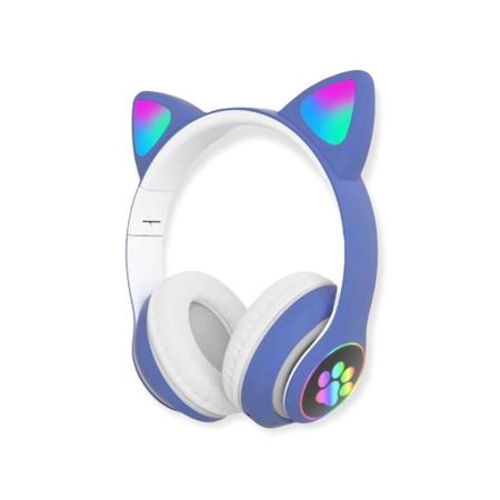 Fone Com Orelhinha De Gato Bluetooth Led Rgb