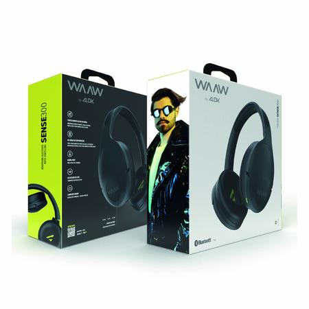 Imagem de Fone de Ouvido Headphone Bluetooth WAAW by ALOK SENSE 300HBNC Cancelamento de Ruído