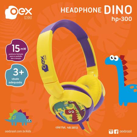 Imagem de Fone de Ouvido Headphone Infantil  DINO HP300 OEX