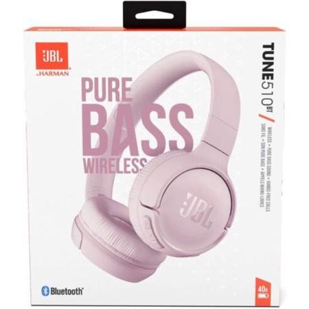 Imagem de Fone de Ouvido Headphone On-Ear Sem Fio Bluetooth Tune 510BT Rosa Original Extra Bass