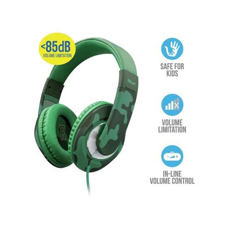 Imagem de Fone de Ouvido Headphone Trust Sonin Kids Camuflado