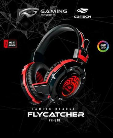 Imagem de Fone de ouvido headset gamer c3tech flycatcher pc note c/ microfone led rgb