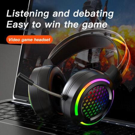 Fone de Ouvido Headset Gamer com Led AOAS LT 058 AS 60 com Fio