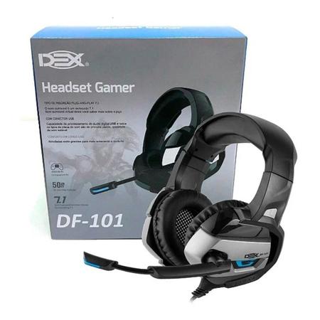 Imagem de Fone de Ouvido Headset Headfone Gamer Led Surround 7.1 Dex DF-101