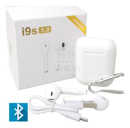 Fone De Ouvido I9s Branco Tws Bluetooth Sem Fio Recarreg vel I9S