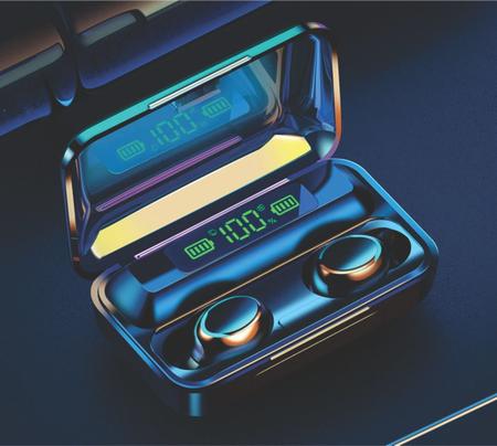 Fone De Ouvido In-ear Gamer Sem Fio Tws F9-5 Bth-f9-5 Preto - SHOPBR Imagem de Fone De Ouvido In-ear Gamer Sem Fio Tws F9-5 Bth-f9-5 Preto