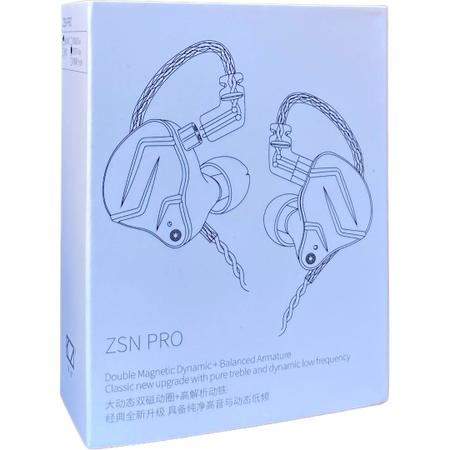 Imagem de Fone De Ouvido In-ear Kz Zsn Pro Cinza Sem Microfone Com Retorno de Palco - Original Com Nota Fiscal