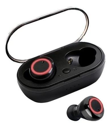 Imagem de Fone de ouvido in-ear sem fio Kapbom KA-799 preto e vermelho