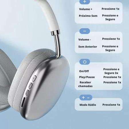 Imagem de Fone De Ouvido P9 Bluetooth Headphone Sem Fio Over-Ear